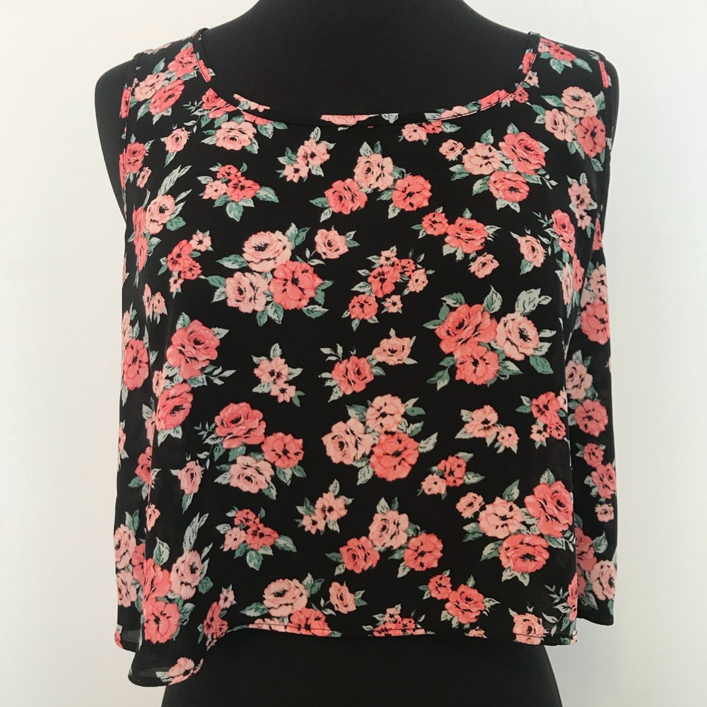 Floral Crop Tank